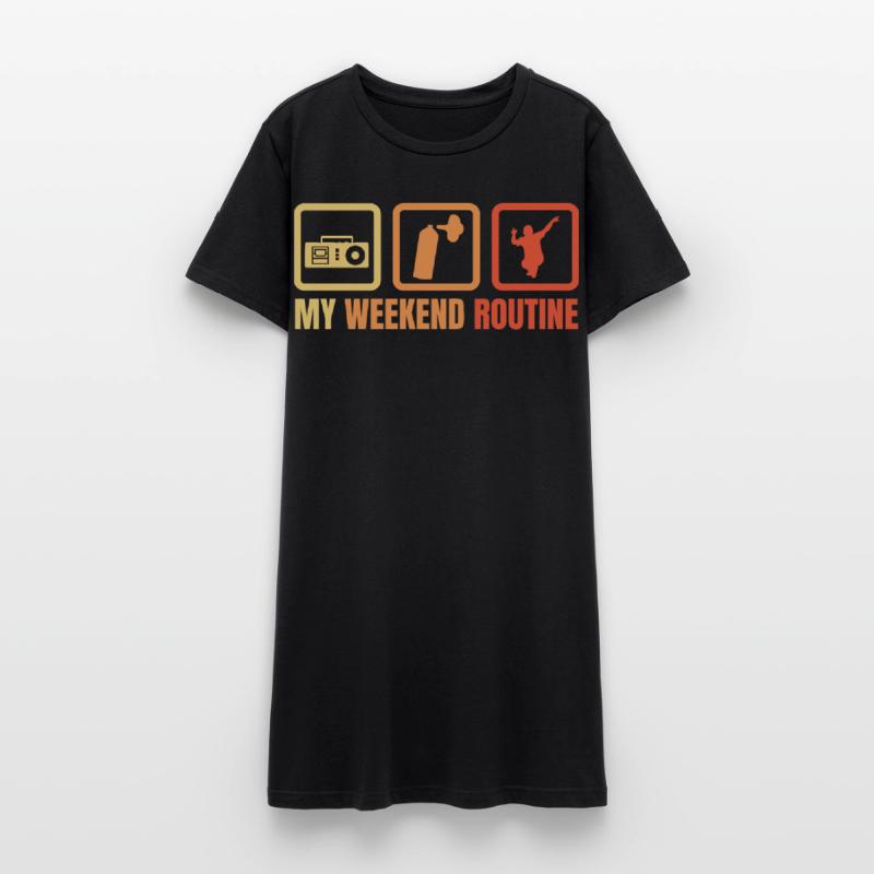 Break Dancer Weekend Routine Women’s T-Shirt Dress