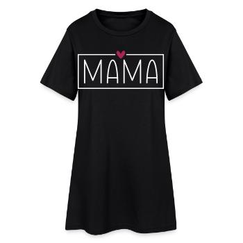 Mama - Frauen T-Shirt-Kleid - Schwarz - Vorne