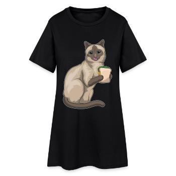 Siamese Cat Sandwich - Women’s T-Shirt Dress - black - Front