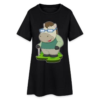 Lunettes pour chevaux - Robe T-shirt Femme - noir - Devant