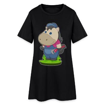 Pompe à eau Hydratation Pompe à eau Artisanat - Robe T-shirt Femme - noir - Devant