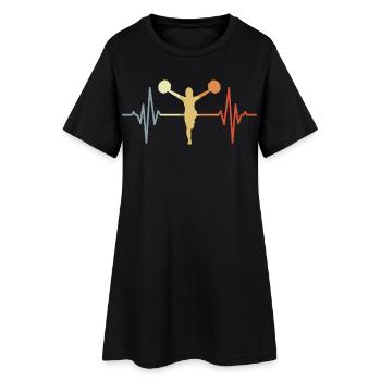 Pom-pom girl Vintage Pulse Beat - Robe T-shirt Femme - noir - Devant