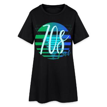 Papa des années 70 – Design rétro de papa - Robe T-shirt Femme - noir - Devant