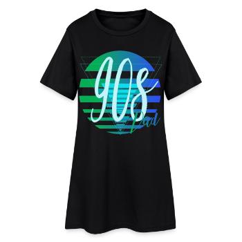 Papa des années 90 – Cool Dad Rétro Design - Robe T-shirt Femme - noir - Devant