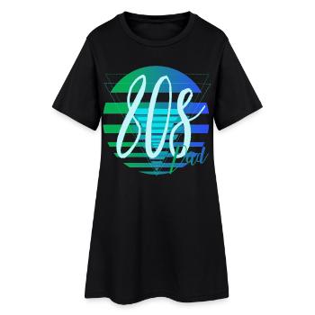 Papa des années 80 – Look néon rétro de papa - Robe T-shirt Femme - noir - Devant