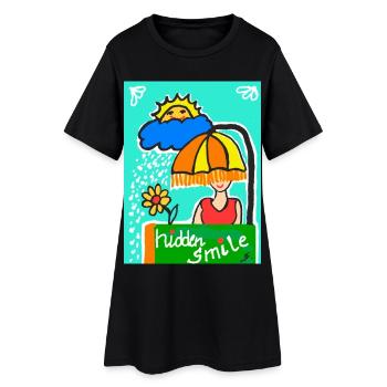 EC Femme I Dictons positifs I Fête des mères I Vacances - Robe T-shirt Femme - noir - Devant