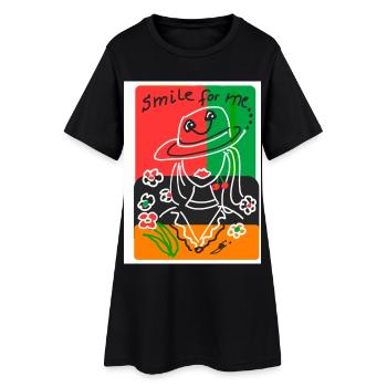 EC Femme I Dictons positifs I Fête des mères I Vacances - Robe T-shirt Femme - noir - Devant