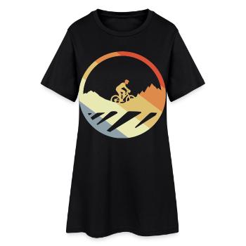 VTT Dessin Vintage - Robe T-shirt Femme - noir - Devant