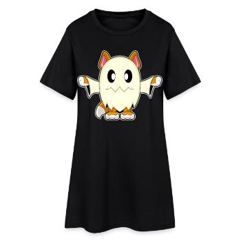 Cat Halloween Ghost - Women’s T-Shirt Dress - black - Front