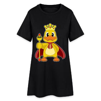 Couronne de canard - Robe T-shirt Femme - noir - Devant