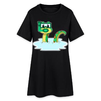 Plongée en snorkel pour plongeurs de serpents - Robe T-shirt Femme - noir - Devant