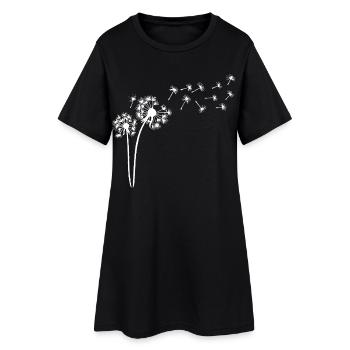 Le vent et le pissenlit blanc - Robe T-shirt Femme - noir - Devant