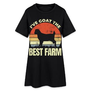 Bauernspruch - Frauen T-Shirt-Kleid - Schwarz - Vorne