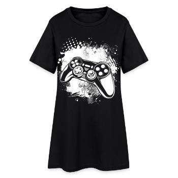 Jeu - Robe T-shirt Femme - noir - Devant