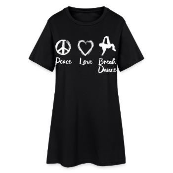 Paix Amour Break Dance - Robe T-shirt Femme - noir - Devant