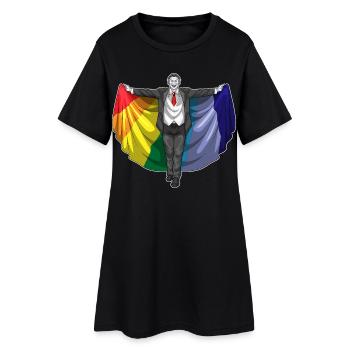 Vampire Halloween Arc-en-ciel - Robe T-shirt Femme - noir - Devant