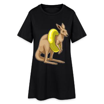 Été de la piscine de natation kangourou - Robe T-shirt Femme - noir - Devant