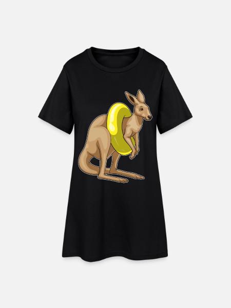 Été de la piscine de natation kangourou - Robe T-shirt Femme - noir