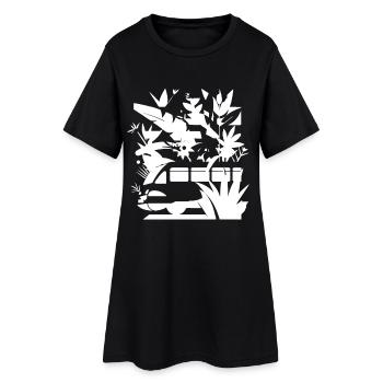 Chemin de fer de dessin animé - Robe T-shirt Femme - noir - Devant