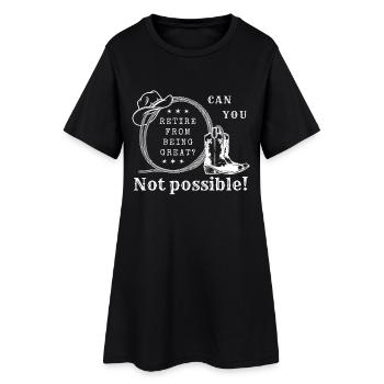 D’être génial à la retraite ? Pas possible. - Robe T-shirt Femme - noir - Devant