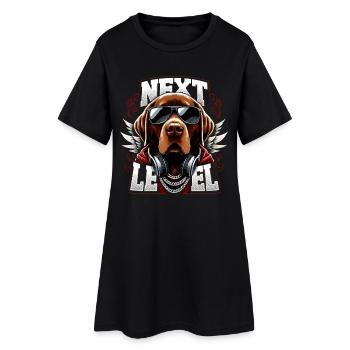 Labrador marron Gangster Next Level chien cadeau - Robe T-shirt Femme - noir - Devant