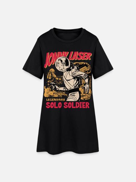 Jonny Laser Solo Soldat - Frauen T-Shirt-Kleid - Schwarz
