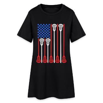 Crosse du 4 juillet aux États-Unis - Robe T-shirt Femme - noir - Devant