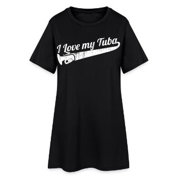 J’adore mon tuba - Robe T-shirt Femme - noir - Devant