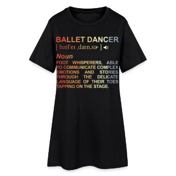 Danseuse de ballet Explication des termes - Robe T-shirt Femme - noir - Devant