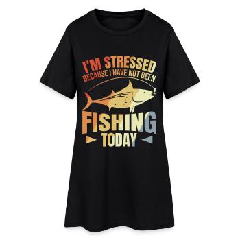 Fishing Motivation Saying - Women’s T-Shirt Dress - black - Front
