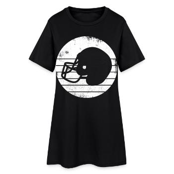 Football Helmet Drawing - Women’s T-Shirt Dress - black - Front