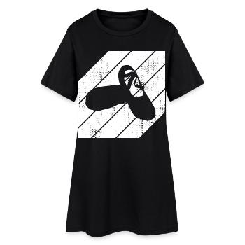 Croquis de chaussures de ballet - Robe T-shirt Femme - noir - Devant