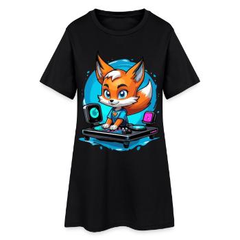Musician Fuchs DJ - Women’s T-Shirt Dress - black - Front