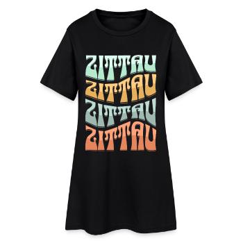La ville de Zittau à la frontière de la Haute-Lusace Home - Robe T-shirt Femme - noir - Devant