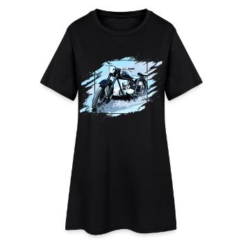 125 Zschopau DDR Motorrad - Frauen T-Shirt-Kleid - Schwarz - Vorne