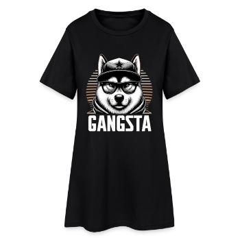 Cadeau de lunettes pour chien Laika Gangsta Gangster - Robe T-shirt Femme - noir - Devant