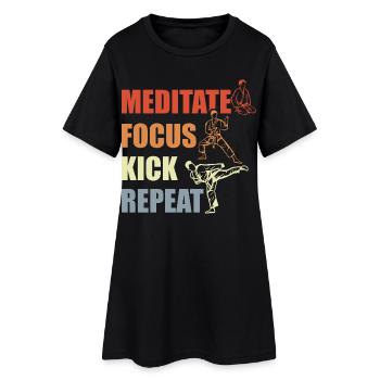 Motivation du karaté - Robe T-shirt Femme - noir - Devant