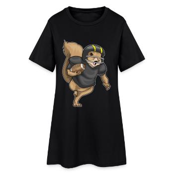Sports de football américain Squirrel - Robe T-shirt Femme - noir - Devant