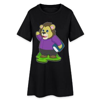 Livre Lion - Robe T-shirt Femme - noir - Devant