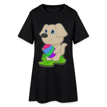 Oeuf de Pâques pour chien - Robe T-shirt Femme - noir - Devant