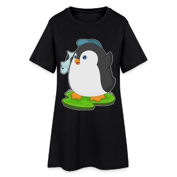 Poisson pingouin - Robe T-shirt Femme - noir - Devant