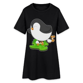 Patins à roulettes Penguin - Robe T-shirt Femme - noir - Devant
