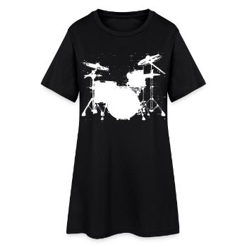 Dessin de pièges - Robe T-shirt Femme - noir - Devant