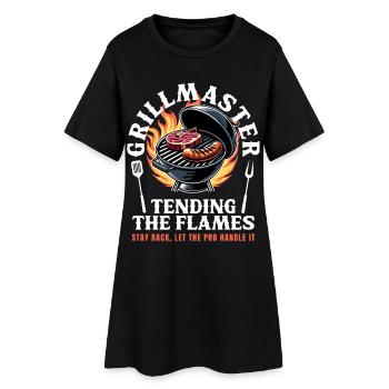 Grillmeister BBQ Barbecue Grill Grilling Saying - Women’s T-Shirt Dress - black - Front