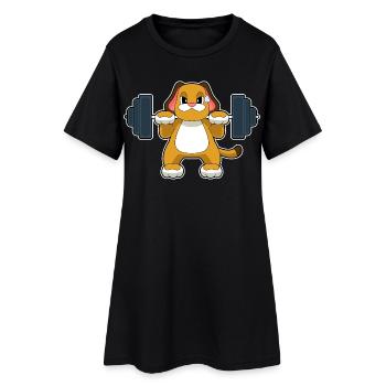 Bodybuilder canin Bodybuilder Barbell Bodybuilding - Robe T-shirt Femme - noir - Devant