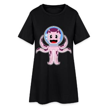 Aquarium de poulpe - Robe T-shirt Femme - noir - Devant