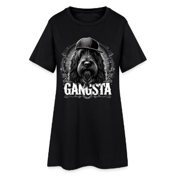 Cadeau Schapendoes Gangsta Gangster Cool Dog - Robe T-shirt Femme - noir - Devant