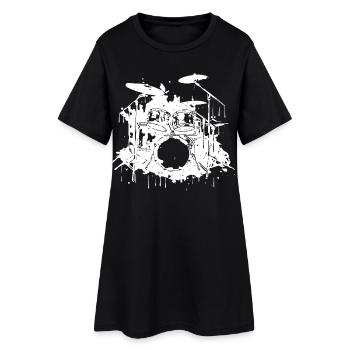 Graphiques de batterie - Robe T-shirt Femme - noir - Devant