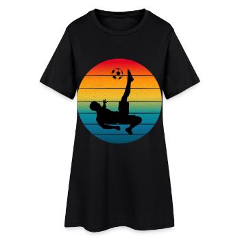Arrêt au coucher du soleil : Plongeon du gardien - Robe T-shirt Femme - noir - Devant