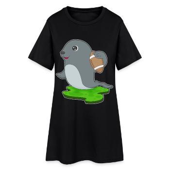 Seal Sports de football américain - Robe T-shirt Femme - noir - Devant